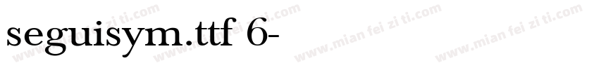 seguisym.ttf 6字体转换